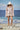 Beige poly organza oversized hoodie with abstract cloud print for women