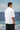 Black and white cotton poplin shirt for men styled for smart casual wear