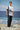 Black and white cotton poplin shirt for men with abstract print