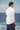 Blue and white contemporary shirt for men with modern design