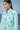 Mint green shirt for women with embroidery and button-down design