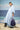 Embroidered Oversized Polo-Collar Dress in Premium Cotton Poplin – Light Blue