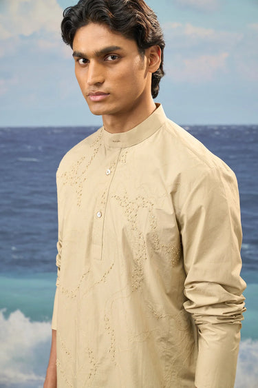 Mastic Premium Cotton Poplin Embroidered Kurta
