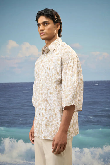 Mastic Premium Cotton Poplin Oversized Printed Shirt