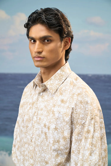 Mastic Premium Cotton Poplin Oversized Printed Shirt