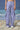 Navy striped trousers for women with relaxed fit and wide-leg silhouette