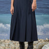 Navy skirt for women with relaxed fit and fluid silhouette