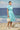 Persian Green Relaxed Dress in Premium Cotton Poplin with Floral Print