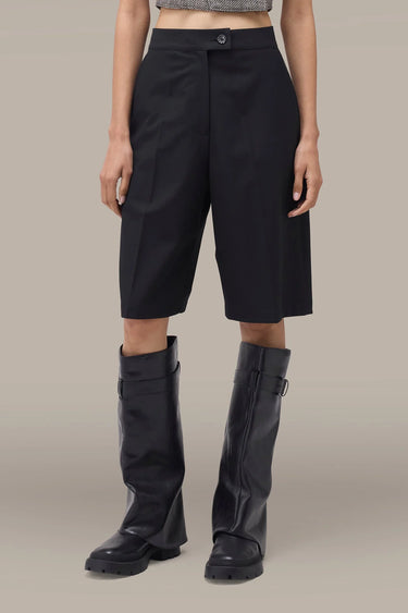 Women's Premium Black Tailored Bermuda Shorts