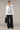 Women's Premium Crushed Texture Wide Leg Trouser - Black Giza Cotton