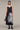 Women's Premium Halftone Print Slip Midi Dress - Black Giza Cotton