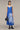Women's Premium Halftone Print Slip Midi Dress - Egyptian Blue Giza Cotton
