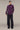 Women's Premium Hand-Pleated Textured Shirt - Deep Purple Giza Cotton Poplin