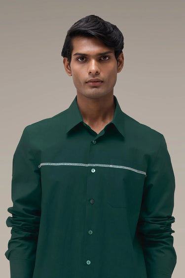 Men's Premium midnight green Cotton Poplin Shirt