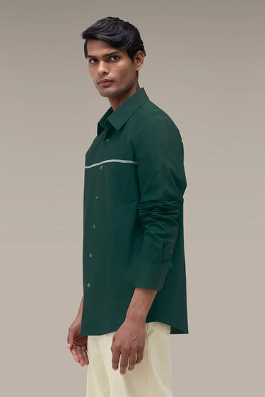 Men's Premium midnight green Cotton Poplin Shirt