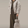 Premium khaki structured shoulder wide-leg jumpsuit for women
