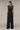 Women's Premium Structured Shoulder Wide Leg Jumpsuit - Black Poly Viscose