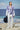 White viscose nylon jacket for women with abstract ombre print