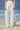White viscose nylon trousers for women with relaxed tailored design
