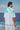 White cotton poplin shirt for men styled for casual wear