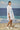 White Giza cotton dress for women showing breathable soft fabric texture
